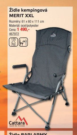 Židle kempingová MERIT XXL