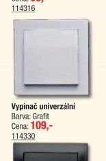 Vypínač univerzální Bílá