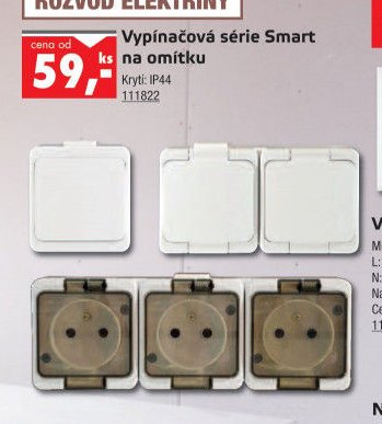Vypínačová série Smart na omítku