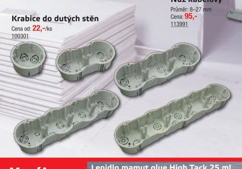 Krabice do dutých stěn