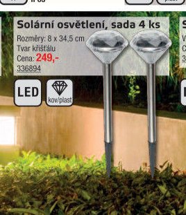 Solární osvětlení, sada 4 ks