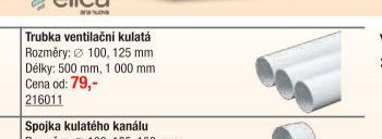 Trubka ventilační kulatá