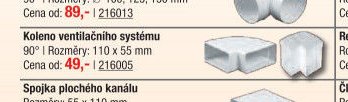 Koleno ventilačního systému
