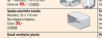 Spojka plochého kanálu