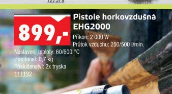 Pistole horkovzdušná EHG2000