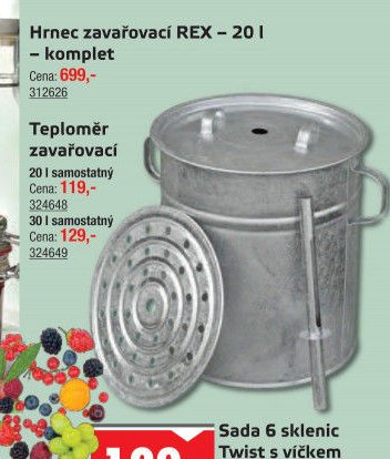 Hrnec zavařovací REX - 20 l