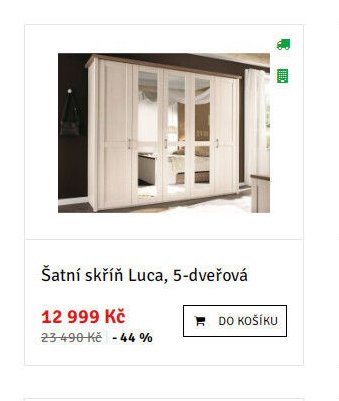 Šatní skříň Luca, 5-dveřová