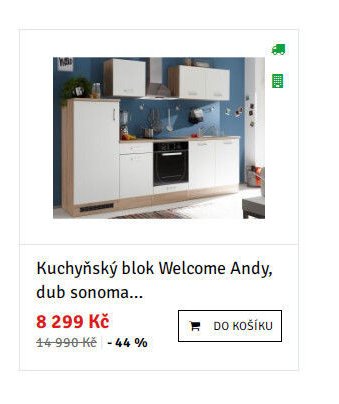 Kuchyňský blok Welcome Andy, dub sonoma...
