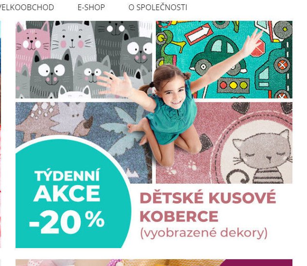 Dětské kusové koberce