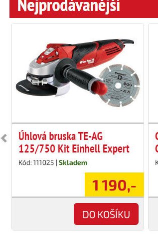 Úhlová bruska TE-AG 125/750 Kit Einhell Expert