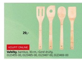 Vařečky, bambus, 30 cm, různé druhy, 0123455-00, 0123465-00, 0123467-00, 0123469-00