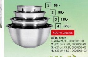 Mísa, nerez