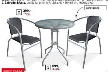 Zahradní stolek a židle