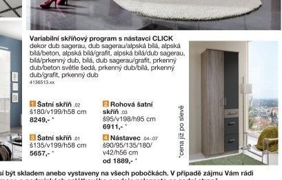 Variabilní skříňový program s nástavci CLICK