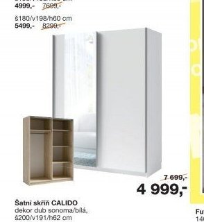 Šatní skříň CALIDO