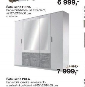 Šatní skříň PULA