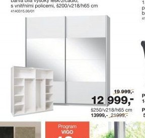 Šatní skříň (program VIGO)