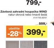 Závěsná zahradní houpačka WIND