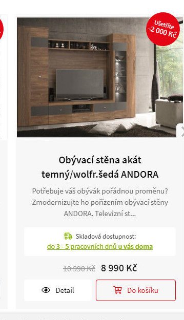 Obývací stěna akát temný/wolfr.šedá ANDORA