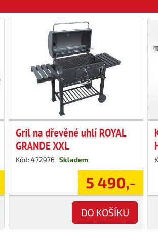 Gril na dřevěné uhlí ROYAL GRANDE XXL