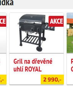 Gril na dřevěné uhlí ROYAL