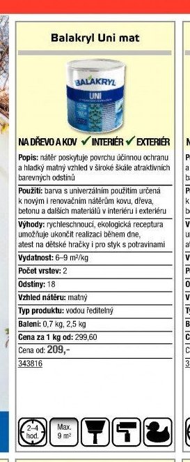 Balakryl Uni mat