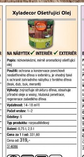 Xyladecor Ošetřující Olej