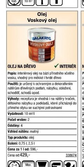 Olej Voskový olej