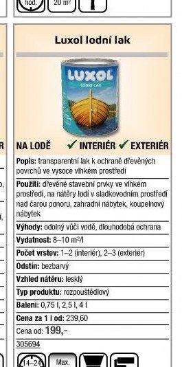 Luxol lodní lak