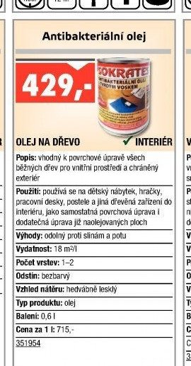 Antibakteriální olej