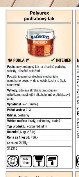Polyurex podlahový lak
