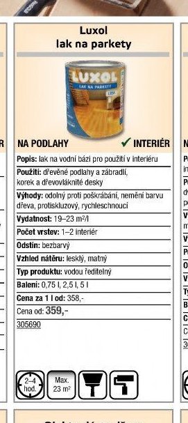 Luxol lak na parkety