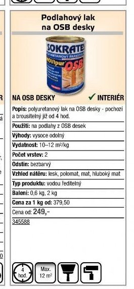 Podlahový lak na OSB desky