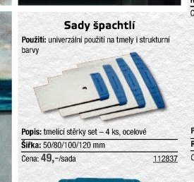 Sady špachtlí (tmelící stěrky set)