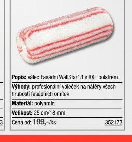 Fasádní váleček WallStar18 s XXL polstrem