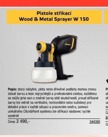 Pistole stříkací Wood & Metal Sprayer W 150