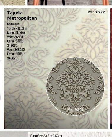 Tapeta Metropolitan Vzor 368982