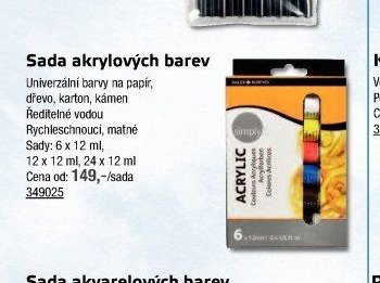 Sada akrylových barev