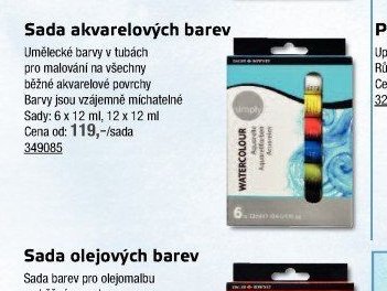 Sada akvarelových barev