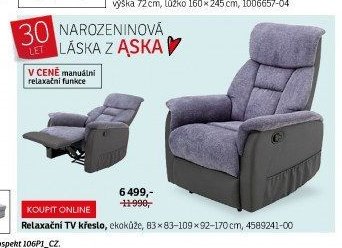 Relaxační TV křeslo