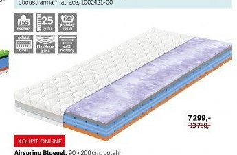 Matrace Airspring Bluegel, 90x200 cm