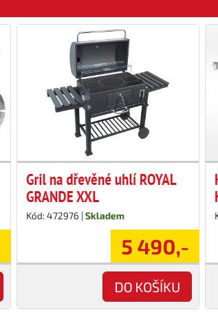 Gril na dřevěné uhlí ROYAL GRANDE XXL