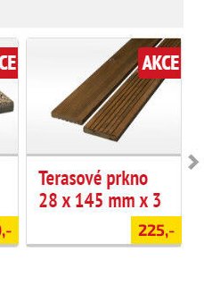 Terasové prkno 28 x 145 mm x 3