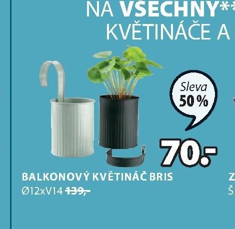BALKONOVÝ KVĚTINÁČ BRIS