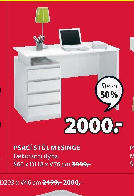Psací stůl MESINGE