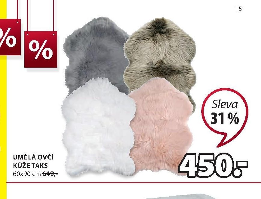UMĚLÁ OVČÍ KŮŽE TAKS
