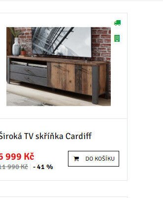 Široká TV skříňka Cardiff