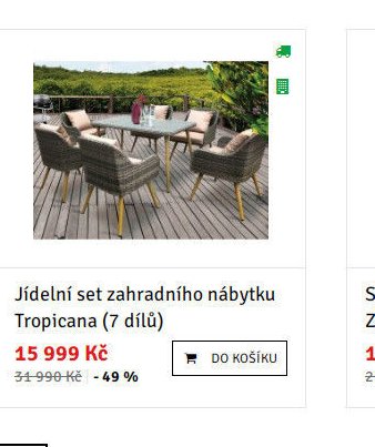 Jídelní set zahradního nábytku Tropicana (7 dílů)