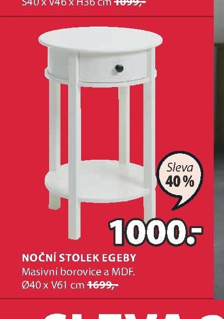 NOČNÍ STOLEK EGEBY