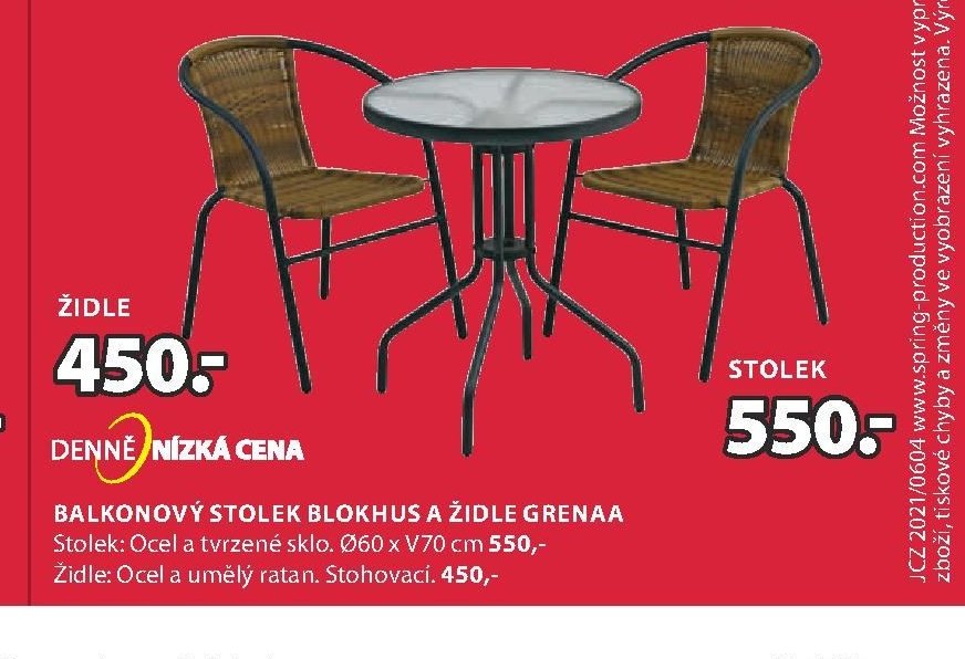 BALKONOVÝ STOLEK BLOKHUS